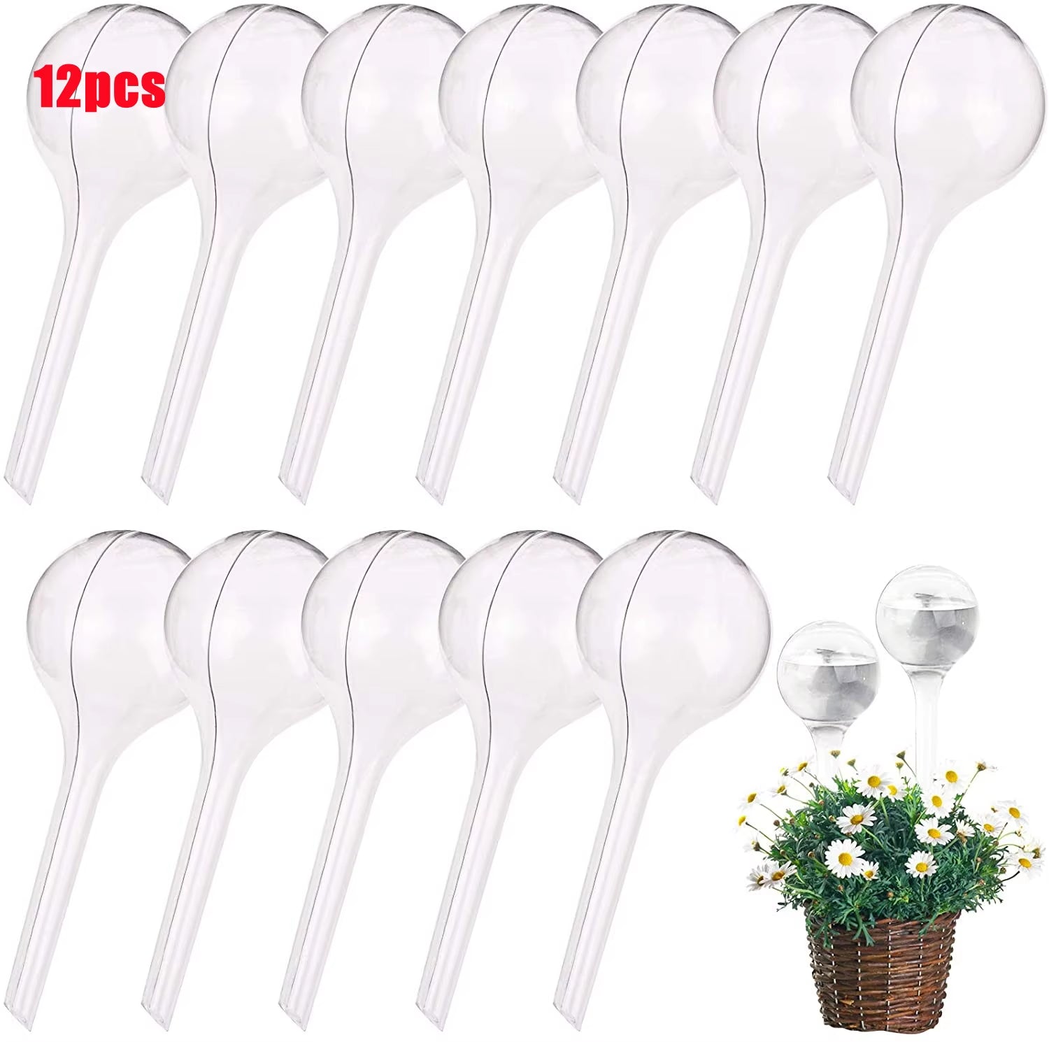 5/12Pcs Plant Watering Bulbs Automatic Self-Watering Globes Plastic Balls Garden Water Device Watering Bulbs for Plant Promotion