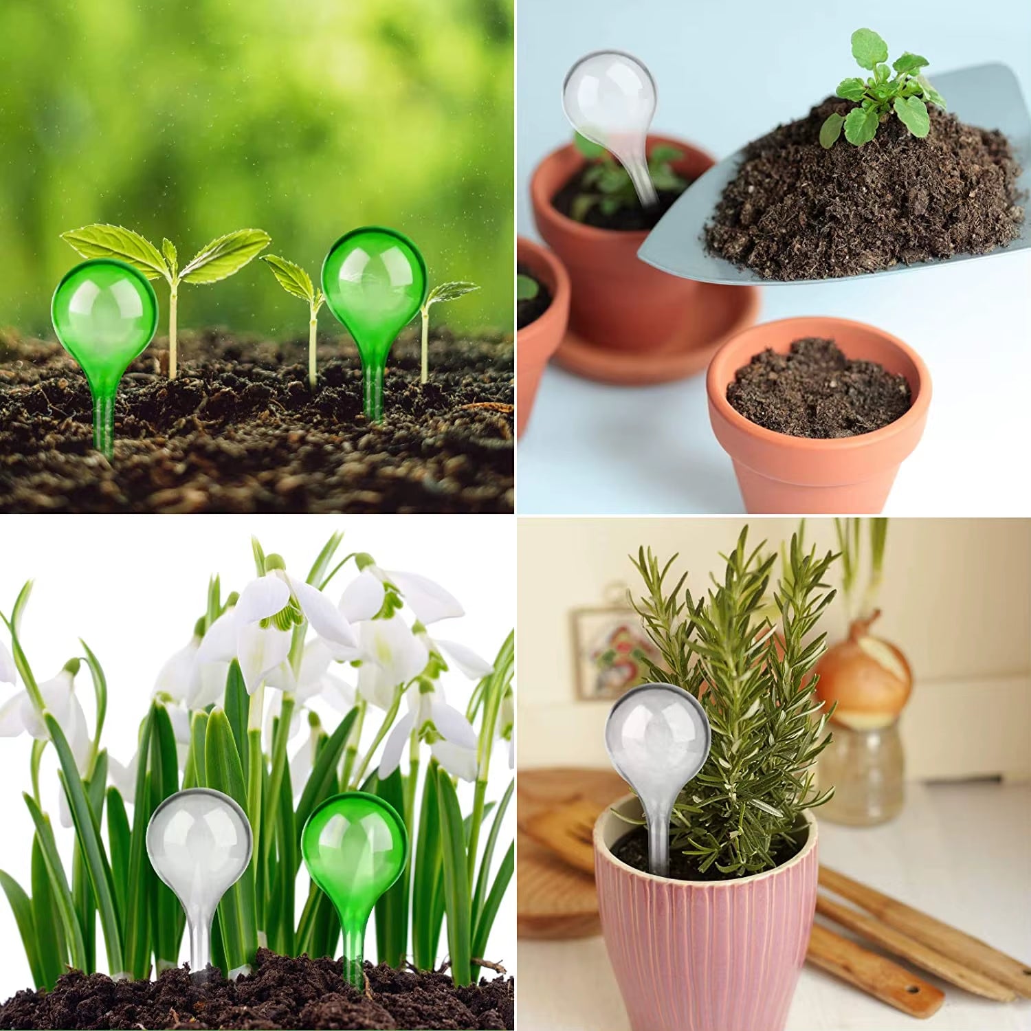 5/12Pcs Plant Watering Bulbs Automatic Self-Watering Globes Plastic Balls Garden Water Device Watering Bulbs for Plant Promotion